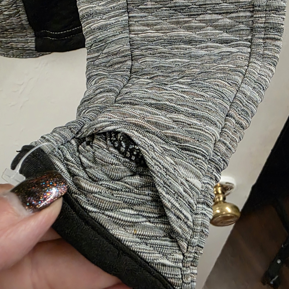 🍁Athleta Stratus Full Zip Hoodie Jacket Womens Small Gray Black Athletic - Picture 3 of 9